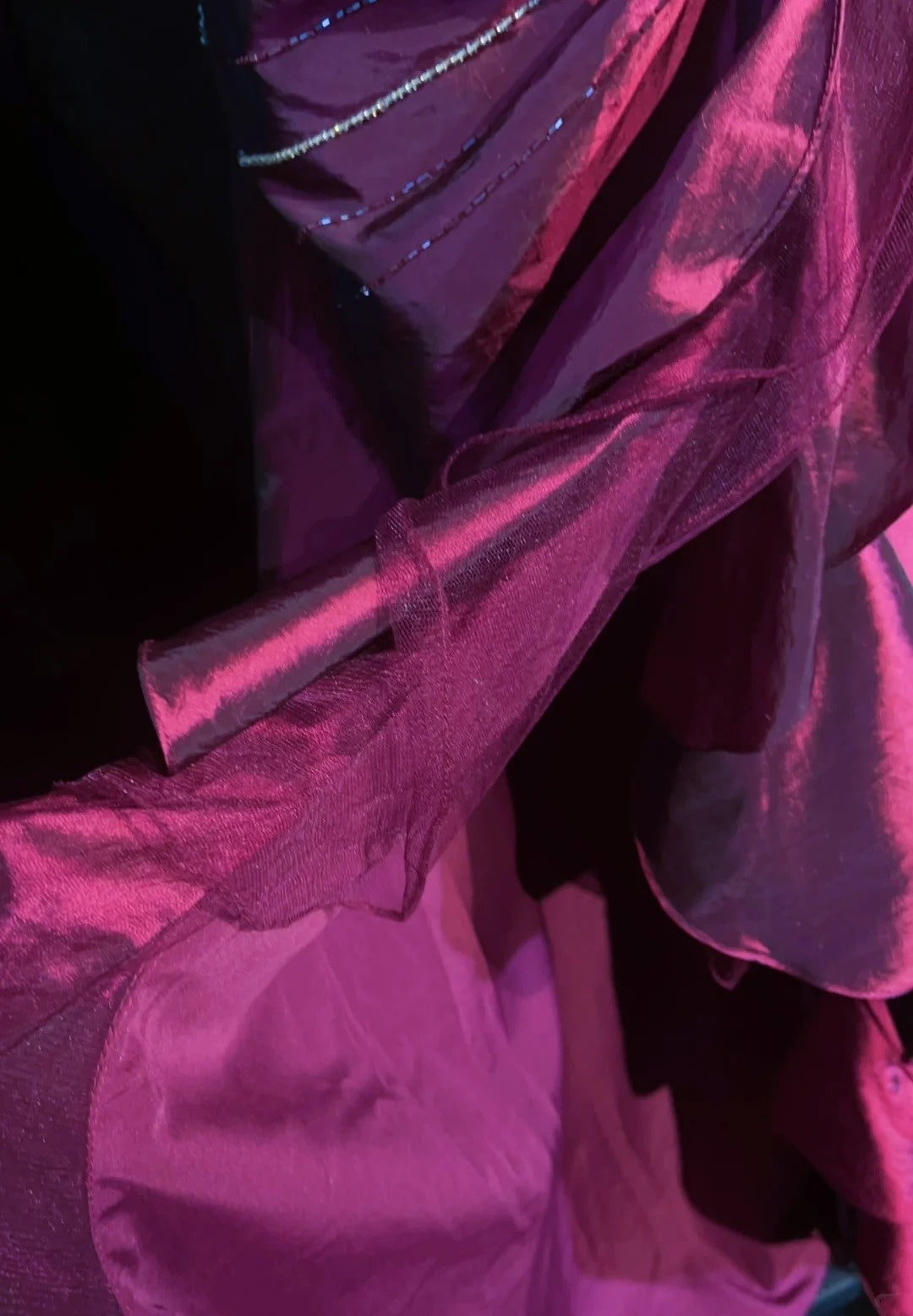 Vintage Prom Dresses Mermaid Spaghetti Strap Grape With Beading Taffeta 90s Long Formal Gown N2886