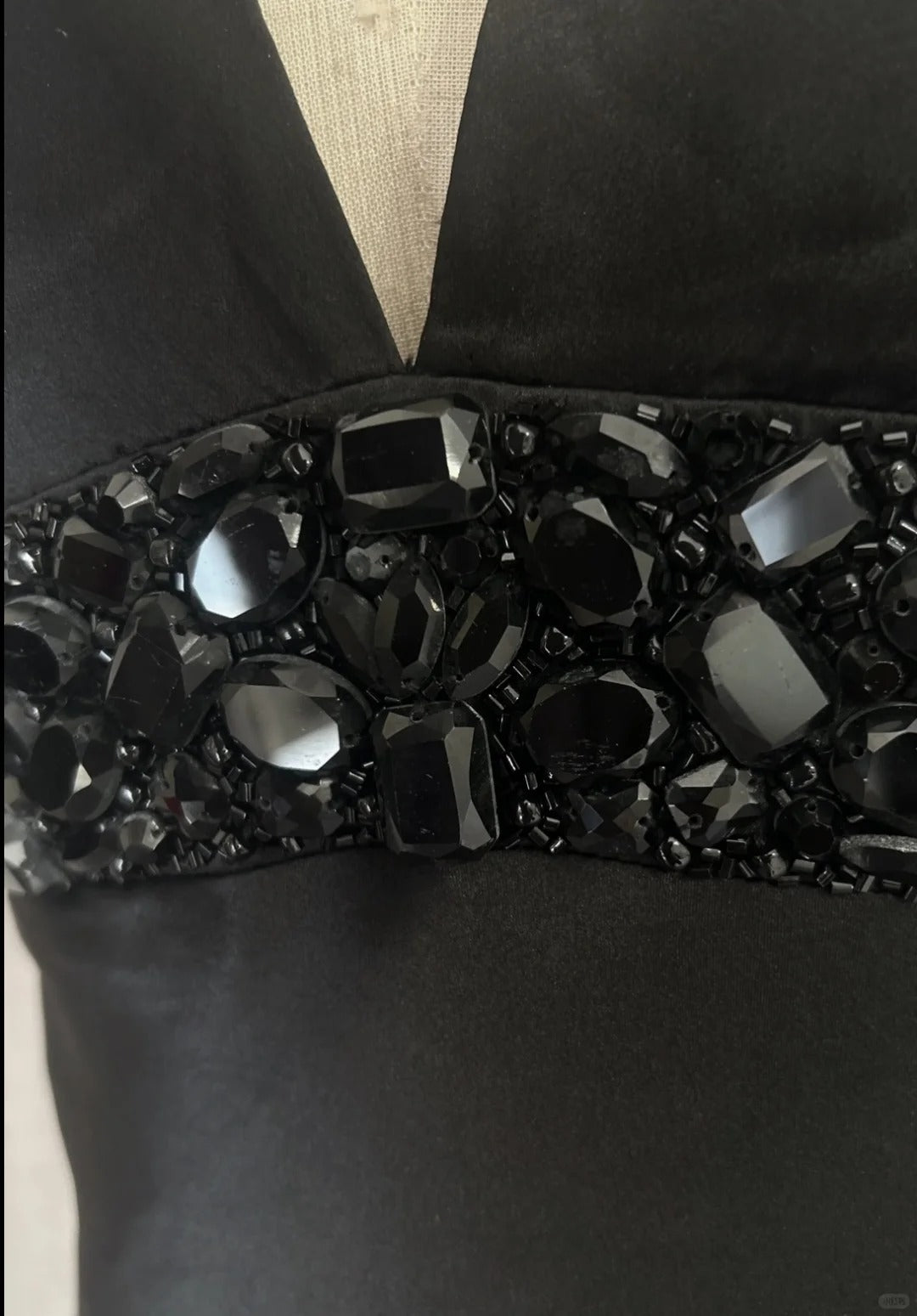 Vintage Prom Dresses 1970s Mermaid Spaghetti Strap Black Tie Dress Prom Dresses Evening Formal Outfits RB5129