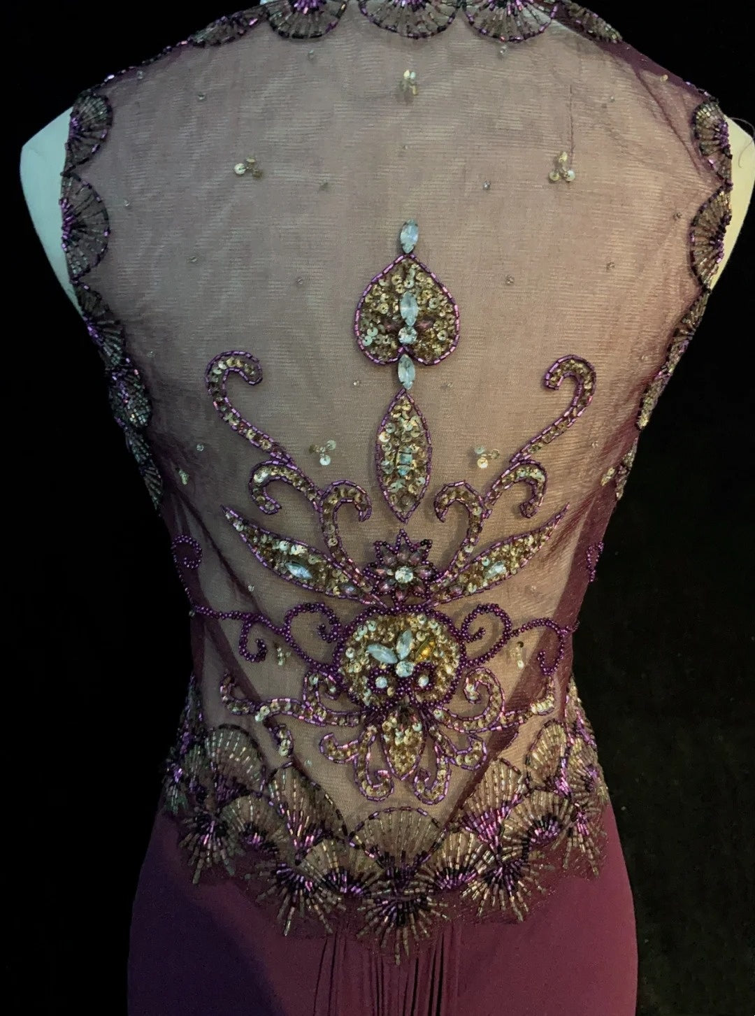 Vintage Prom Dresses Inspo Mermaid Spaghetti Strap Purple Long 1990s With Beaded Formal Gowns N3388