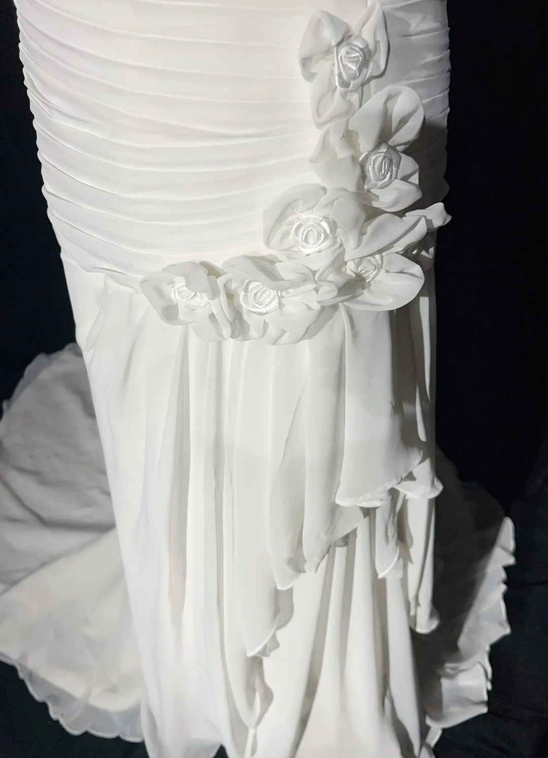 Vintage 90s Wedding Dresses Mermaid Sweetheart Chiffon White Beading Summer Garden Long Bridal Gown N3827