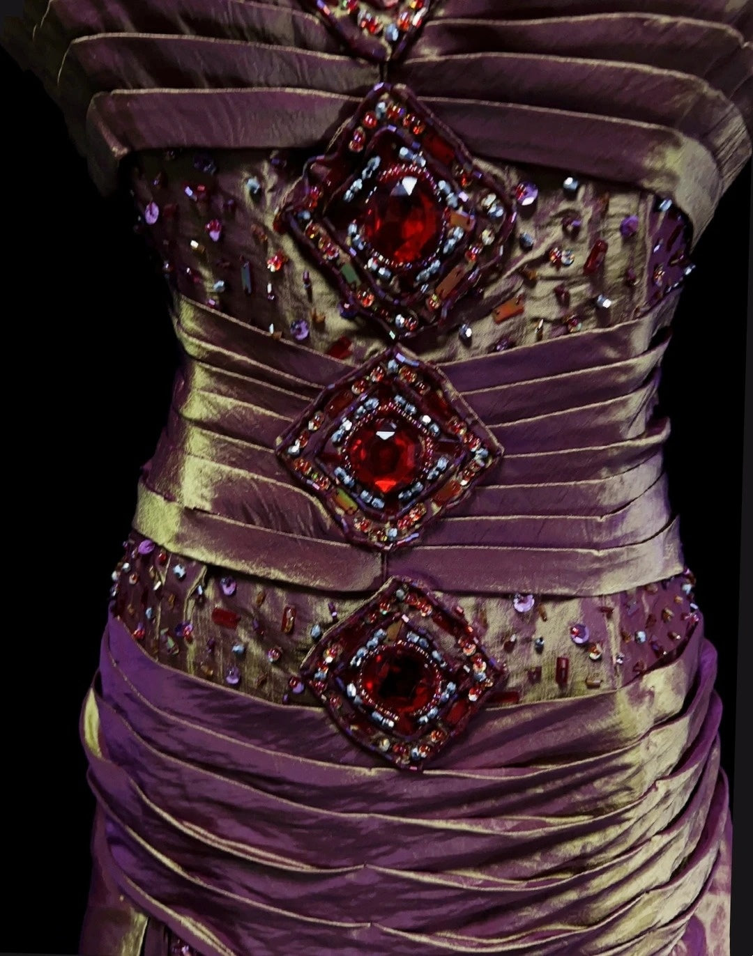 Classy Prom Dresses A Line Spaghetti Strap Grape Taffeta With Ruffle Long Formal Gown N2910