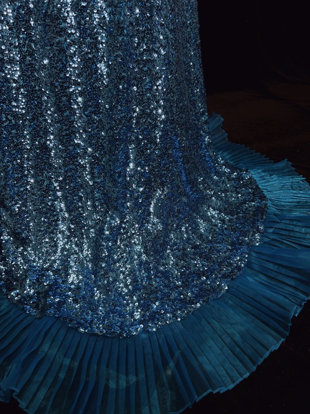 Vintage Prom Dresses Inspo Mermaid Sweetheart Royal Blue Sequin Long 1990s With Beading Formal Gowns N3390