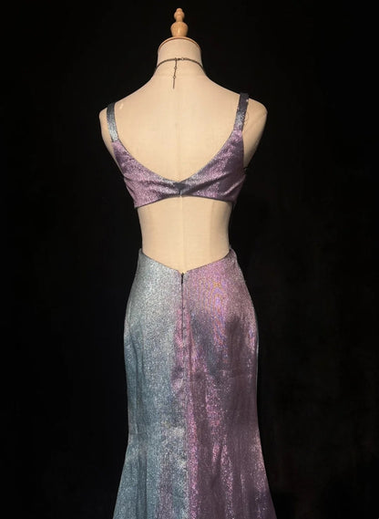 Grape Prom Dress Inspo Mermaid Straps Backless Long 18th Birthday Outfits Formal Party Gown RC0128