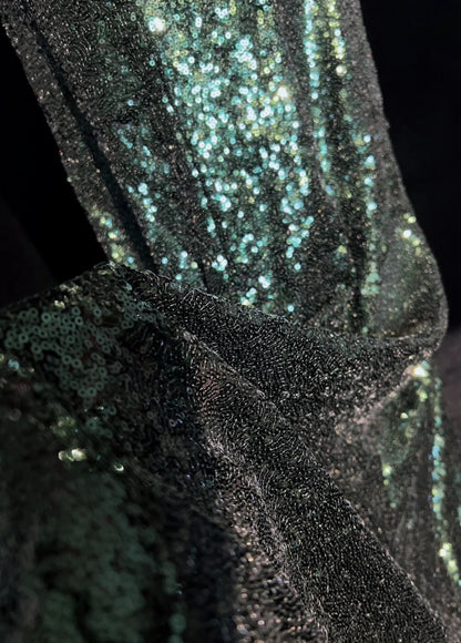 Sparkly Prom Dresses Inspo Mermaid 90s Jewel Neck Dark Green With Split For Women Formal Dress N3271