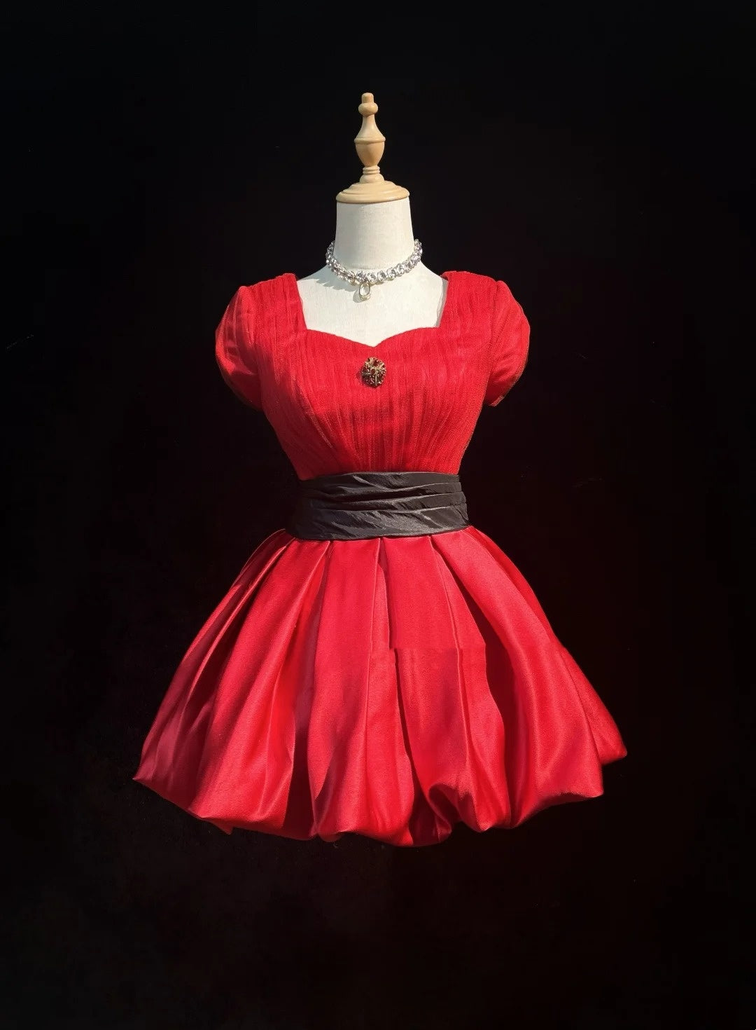 Cute Ball Gown Sweetheart Red Tulle Ideas For Women Short Birthday Dresses Mini Homecoming Outfits N3307