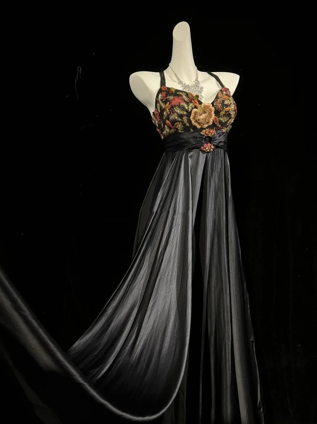 Retro A line Halter Grey Long Floor Length Prom Dresses Formal Party Outfits RB3943