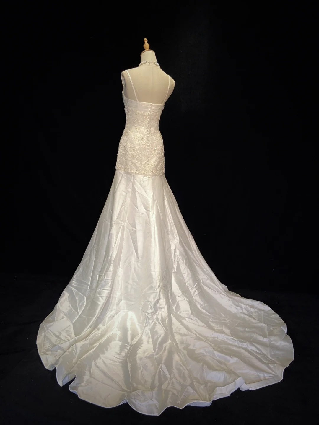Vintage Prom Dresses Inspo Mermaid Spapghetti Strap White Long 1980s With Lace Wedding Gowns N3337