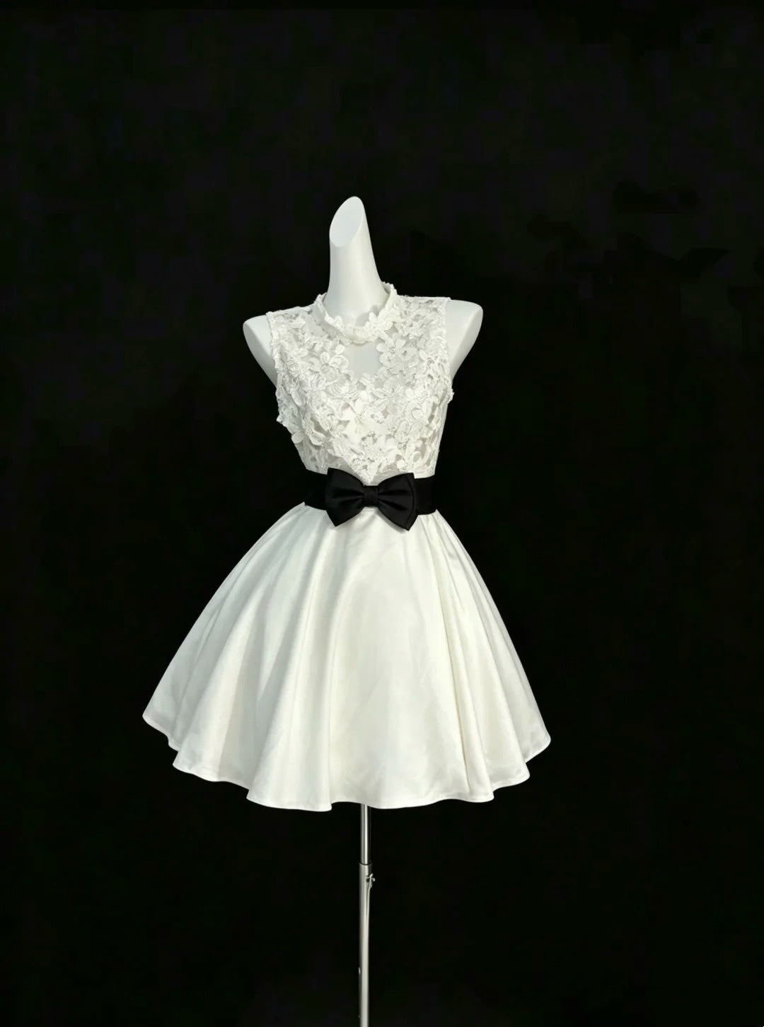 Cute Ball Gown White Mini Lace Graduation Dresses Short High School For 8th Grade Senior Inspo Homecoming Dress RB3295