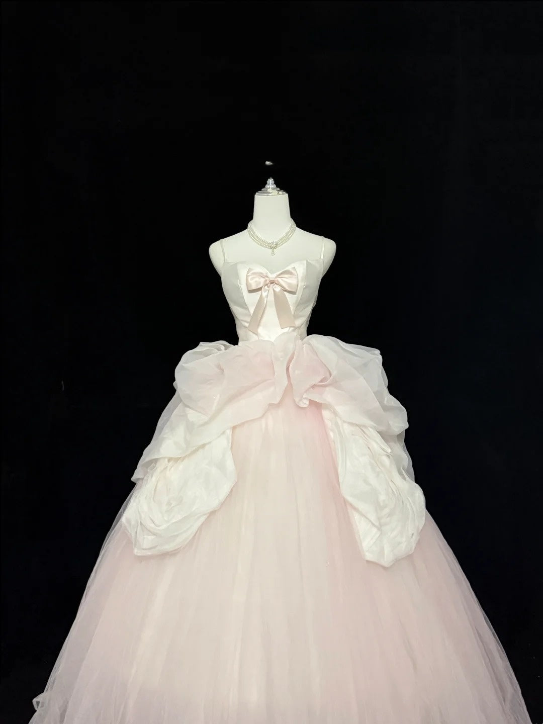 Blush Pink Prom Dress Inspo Ball Gown Spaghetti Straps Long 18th Birthday Outfits Formal Party Gown RC0258