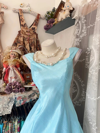 Classy Prom Dresses Ball Gown Light Sky Blue Sleeveless Formal Evening Outfits N3782