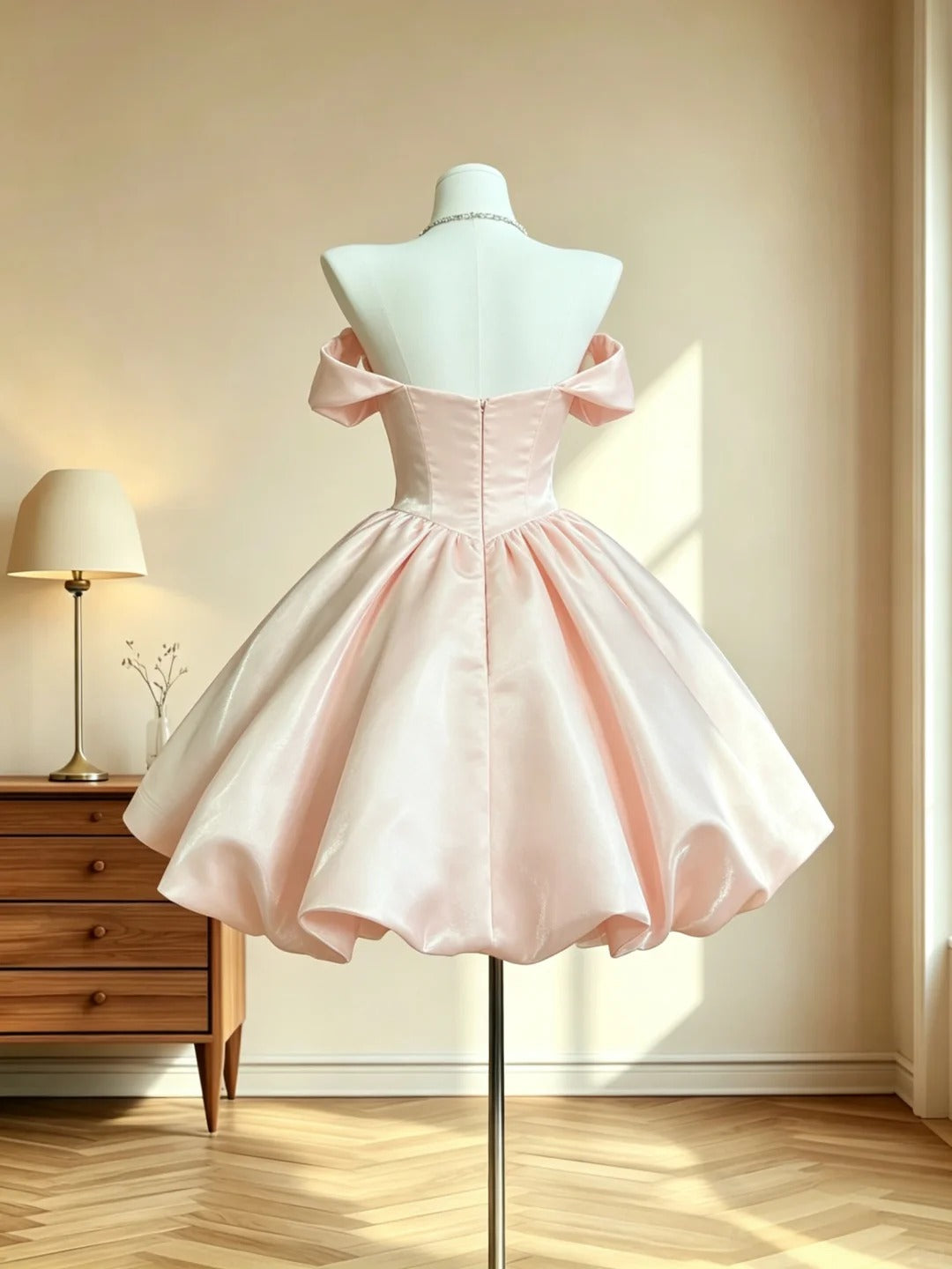 Pretty Outfit Ideas For Teens Girls Off The Shoulder Inspo Short Pink Ball Gown Birthday Outfits Homecoming Dress RB3061