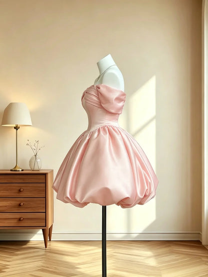 Pretty Outfit Ideas For Teens Girls Mini Senior Inspo Short Pink Ball Gown Birthday Outfits Homecoming Dress RB3059