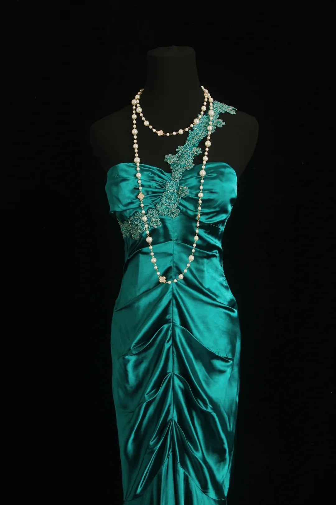 Aesthetic Outfits Prom Dresses Mermaid One Shoulder Green With Lace Evening Gown Long Formal Dress RB3262