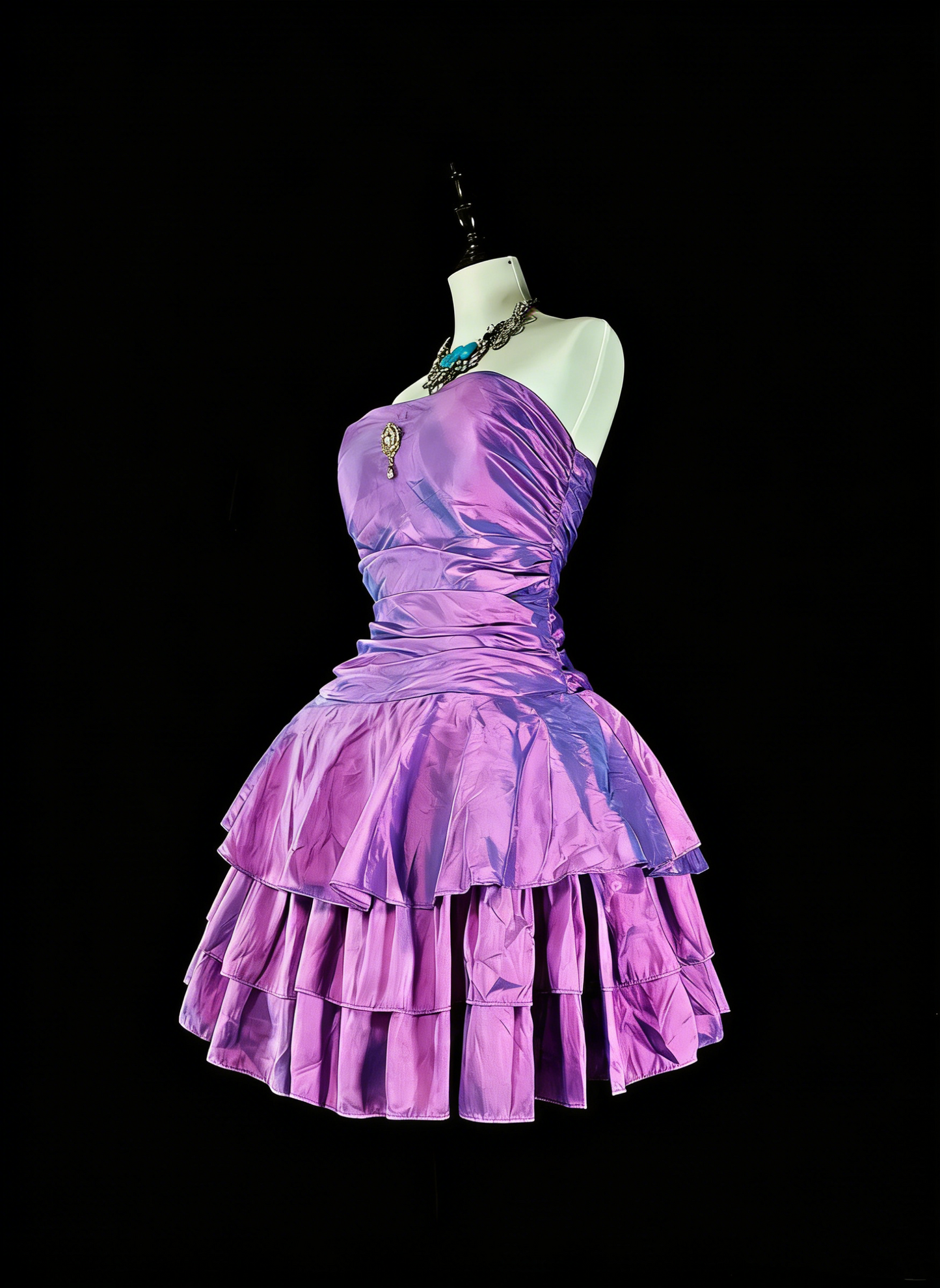 Cute Ball Gown Strapless Purple Taffeta Short Mini Homecoming Dresses N2379
