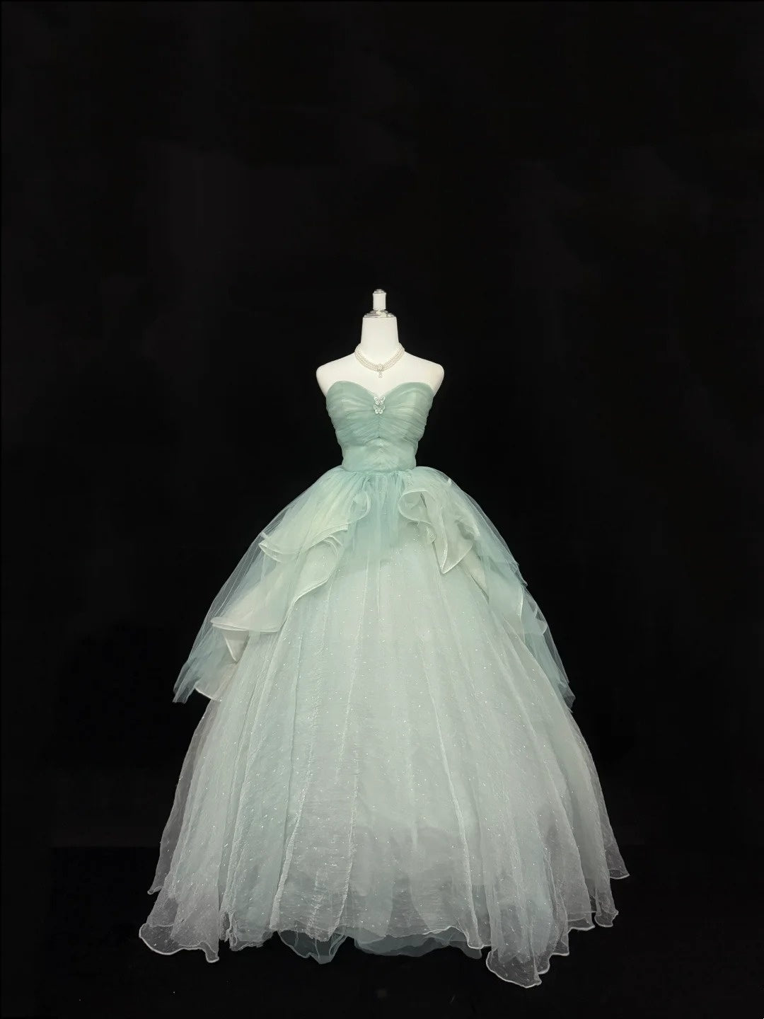 Sweet 16 Dresses Long Ball Gown Sweet Sixteen Long Birthday Dress Sweetheart Sage Green Formal Gown RC0344