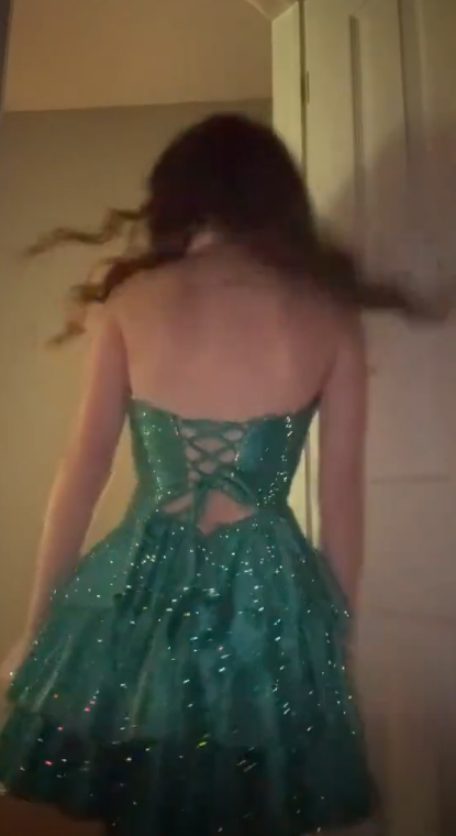 Sweet 16 dress inspo Hoco dress A Line Sweetheart Green Short Mini Hoco & Homecoming Dresses Inspo Graduation Outfits RB6646