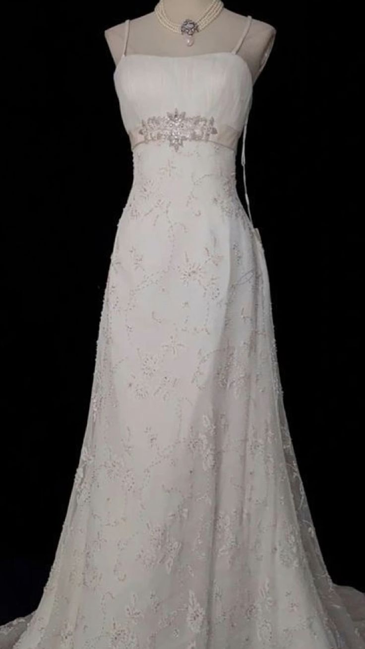 Retro 1950s Wedding Dresses for Bride A line Spagehtti Straps With Silver Beads Lace Petite/Plus Size Bridal Gowns for Spring Summer Wedding AB1478