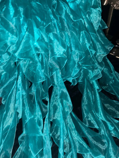 Charming Ball Gown Sweetheart Organza With Tiered Beading Prom Dresses Formal Outfits Evening Dress RB8270