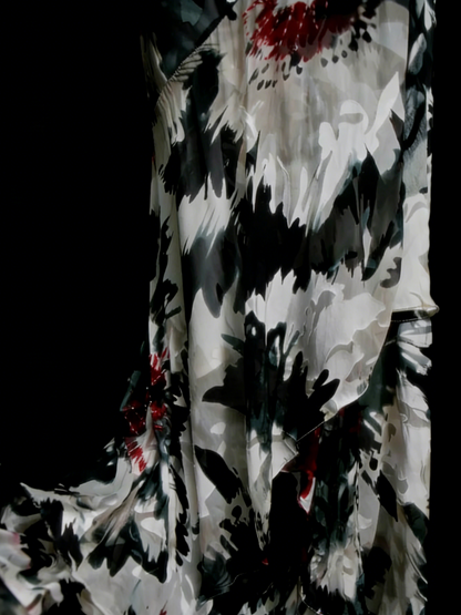Vintage Prom Dresses Aesthetic 1960s Retro Black Floral Mermaid Long Party Dress N2135
