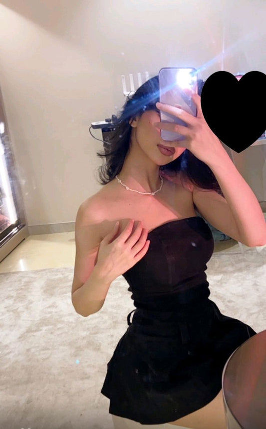 Classy A line Strapless Little Black Dress Satin Freshman High Shool Grad Short Mini Hoco Outfits Homecoming Dresses RB4391