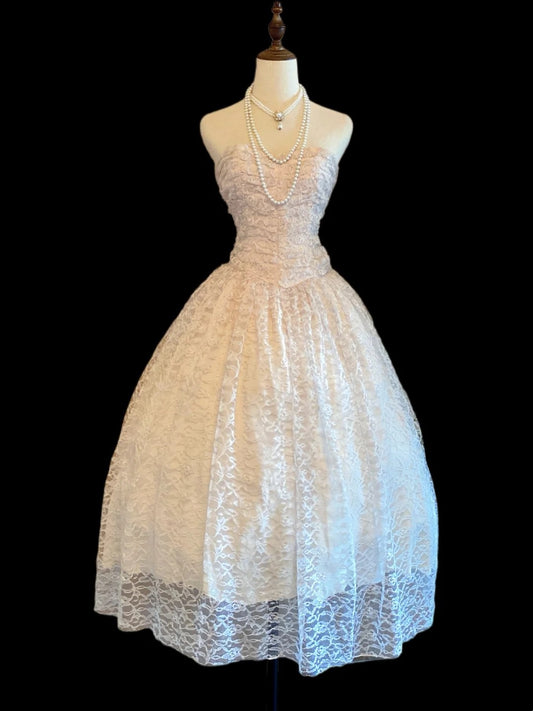 Unique Ball Gown Sweetheart Pink Lace Mid Length Prom Dresses Inspo Evening Outfits RB4021