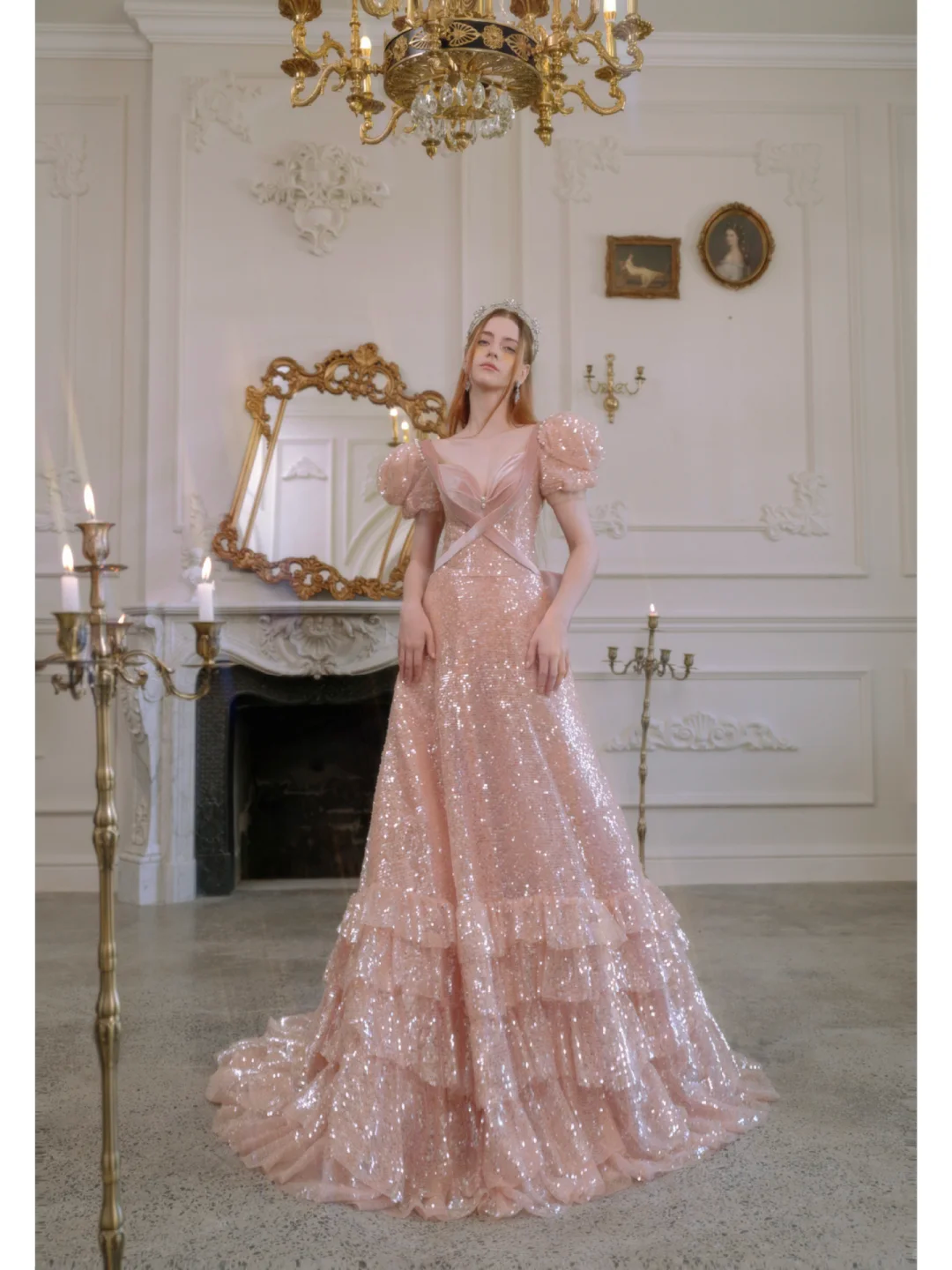 Retro A Line Sweetheart Blush Pink Velvet Sequin Long Prom Dresses Impress 18th Birthday Outfits Prom Gown R1870