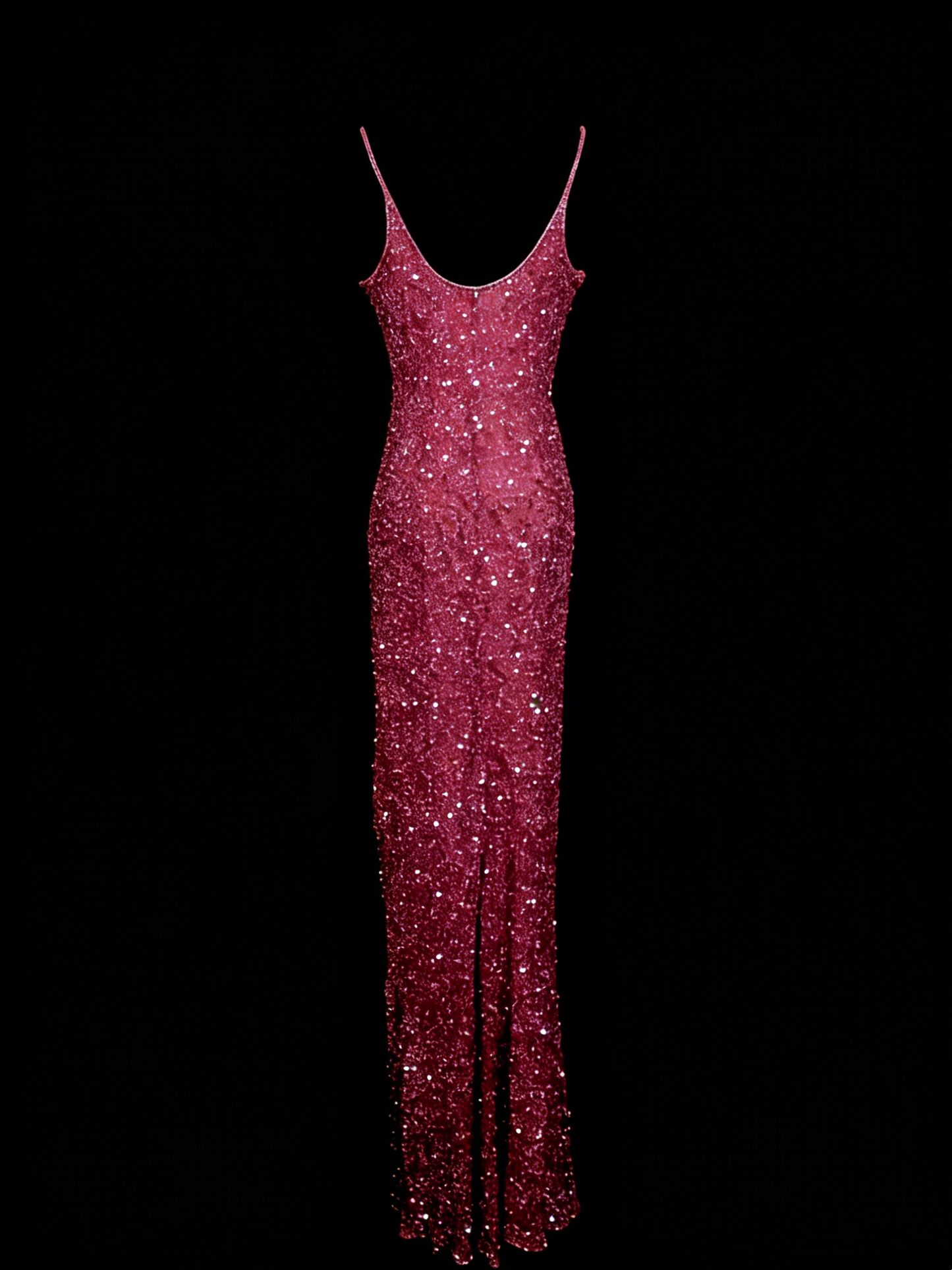 Vintage Fashion Night Aesthetic Mermaid Spaghetti Straps 80s 70s 90s Sequins College Formal Outfit Long Prom Graduation Dresses N1149