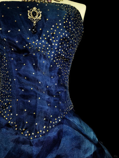 Unique Ball Gown Sweetheart Navy Blue Inspo Vintage Fashion 2000s Hoco Short Inspo Homecoming Dresses N2015