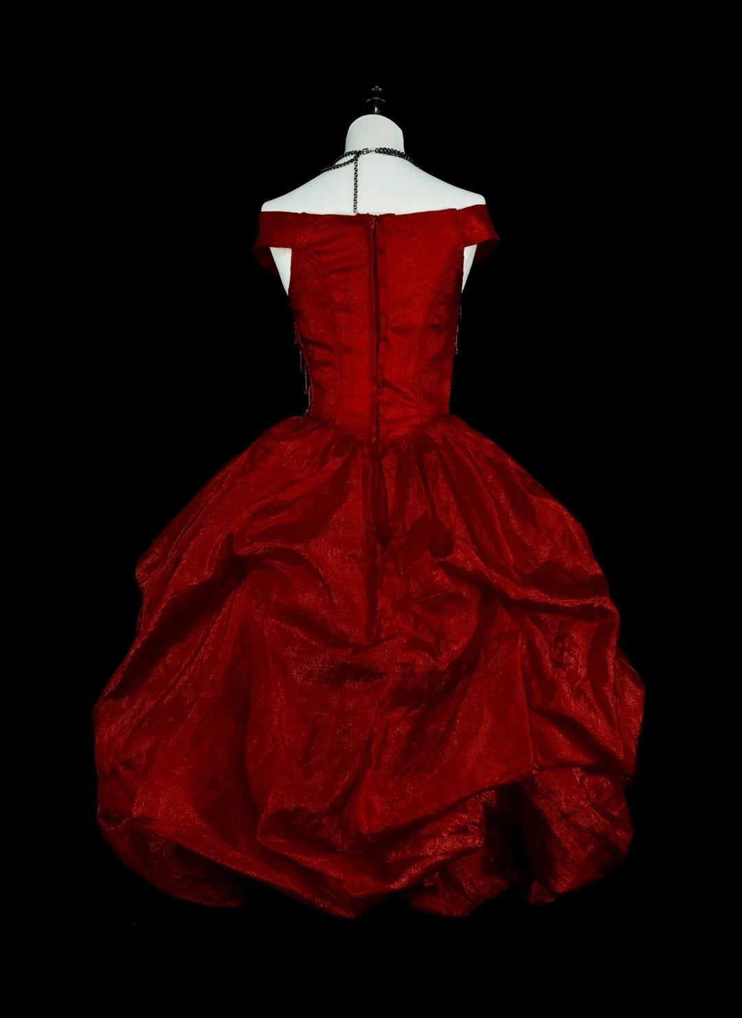 Unique Ball Gown Off The Shoulder Red Inspo Vintage Fashion 2000s Hoco Gowns Short Inspo Homecoming Dresses N2014