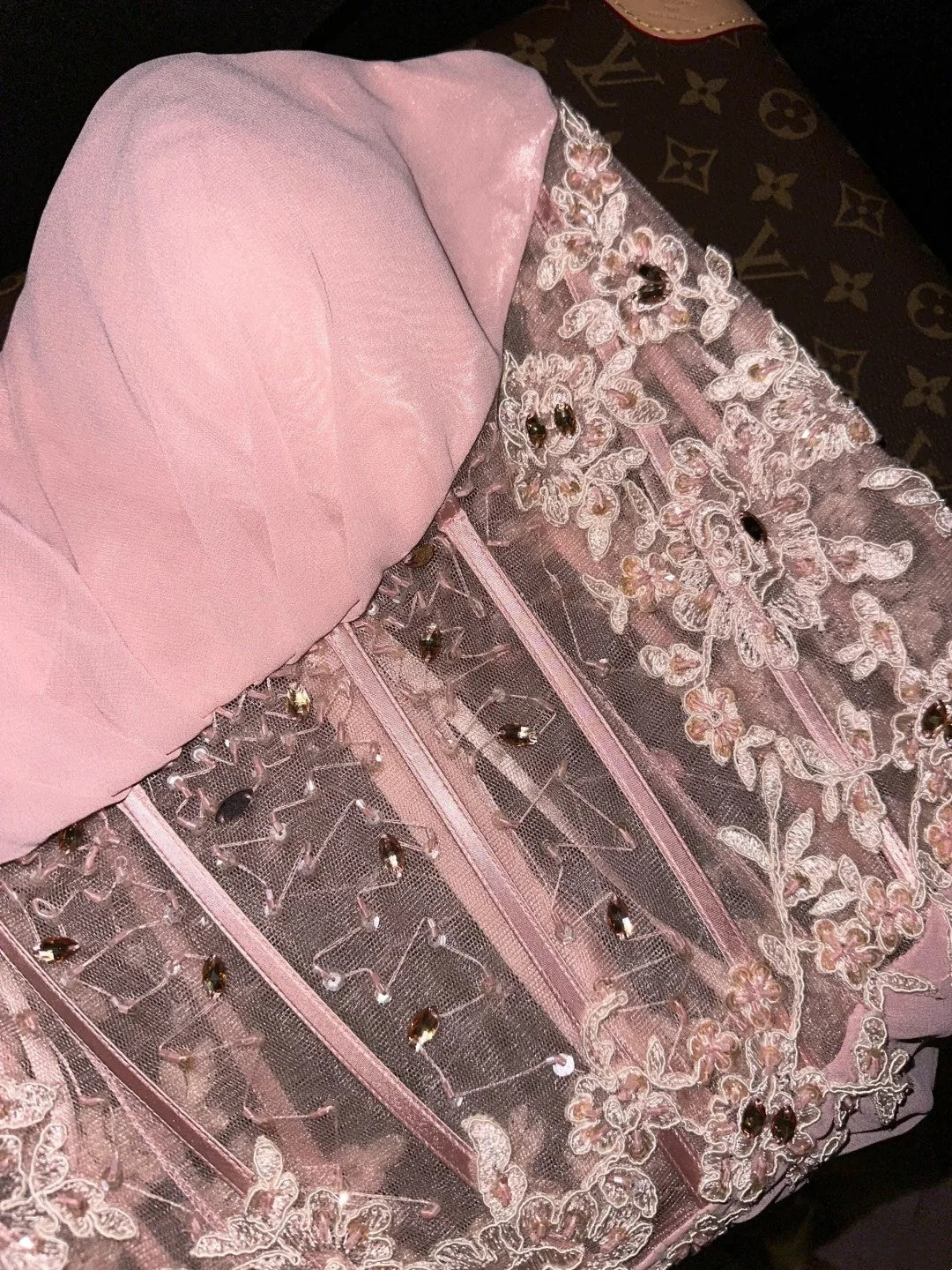 Dreamy Mermaid Sweetheart Pink Chiffon Tulle With Appliqued Slit School Dances Prom Dresses 8th Grade Formal Outfits Evening Dress RB8394