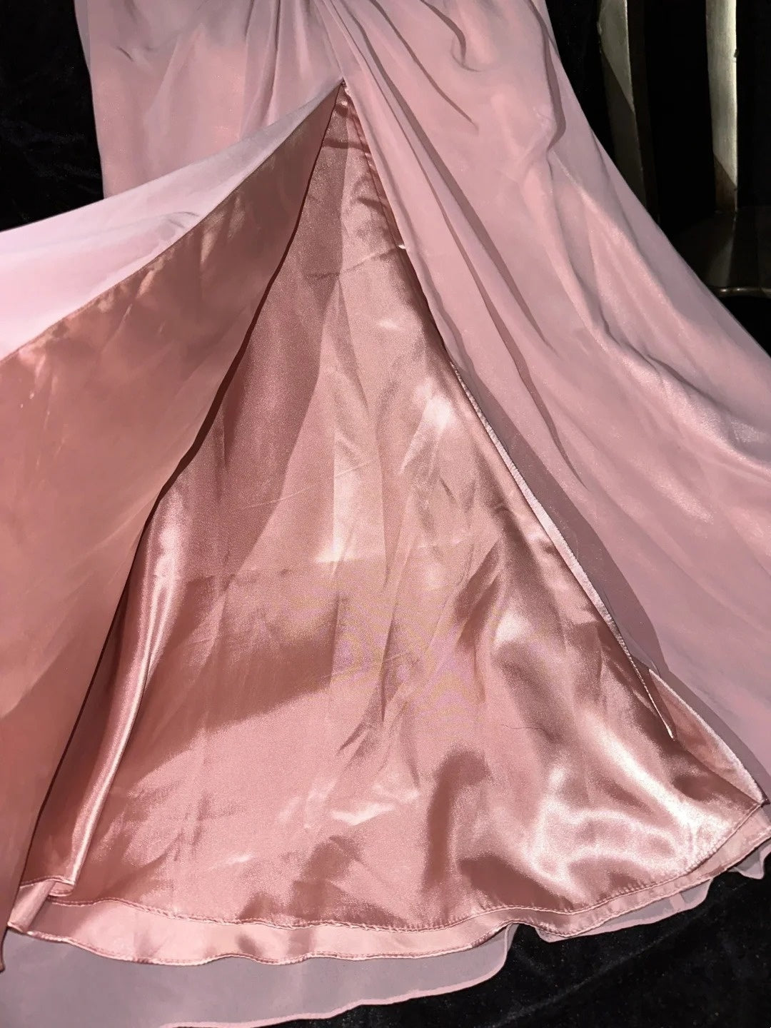 Dreamy Mermaid Sweetheart Pink Chiffon Tulle With Appliqued Slit School Dances Prom Dresses 8th Grade Formal Outfits Evening Dress RB8394