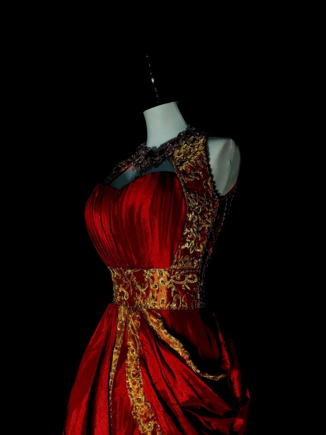 Modest A line Scoop Burgundy With Gold Apppliques Sleeveless Senior Prom Dresses High School Long Formal Dress N1369