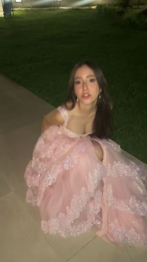 Elegant Ball Gown Sweetheart With Lace Strap Blush Pink Long Pleated Ruffles Slit Prom Dresses Vestidos De Dia AB577