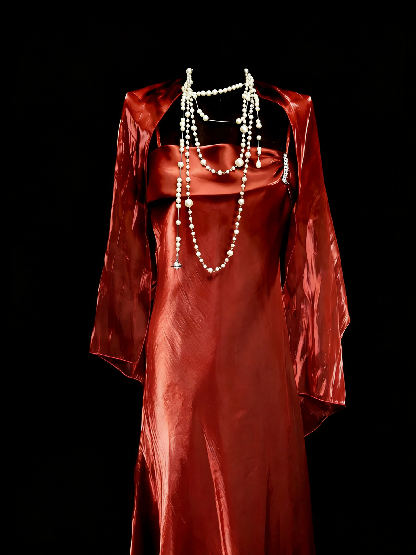 Vintage Fashion Night Aesthetic A Line Rust Red Spaghetti Straps 80s 70s 90s College Formal Outfit Long Prom Graduation Dresses N1150