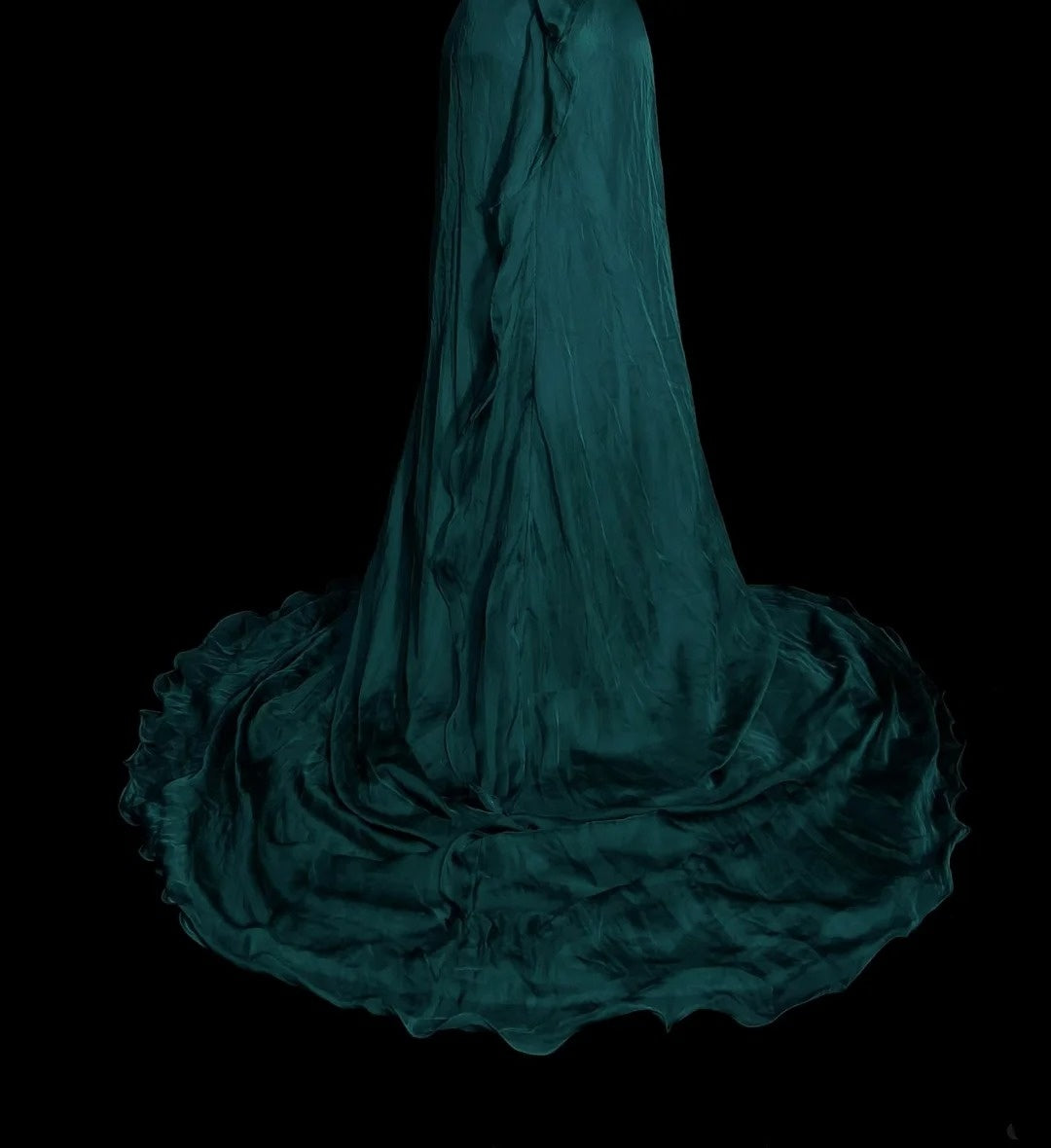 Modest A line Halter Dark Green Chiffon Sleeveless Senior Prom Dresses High School Long Formal Dress N1378