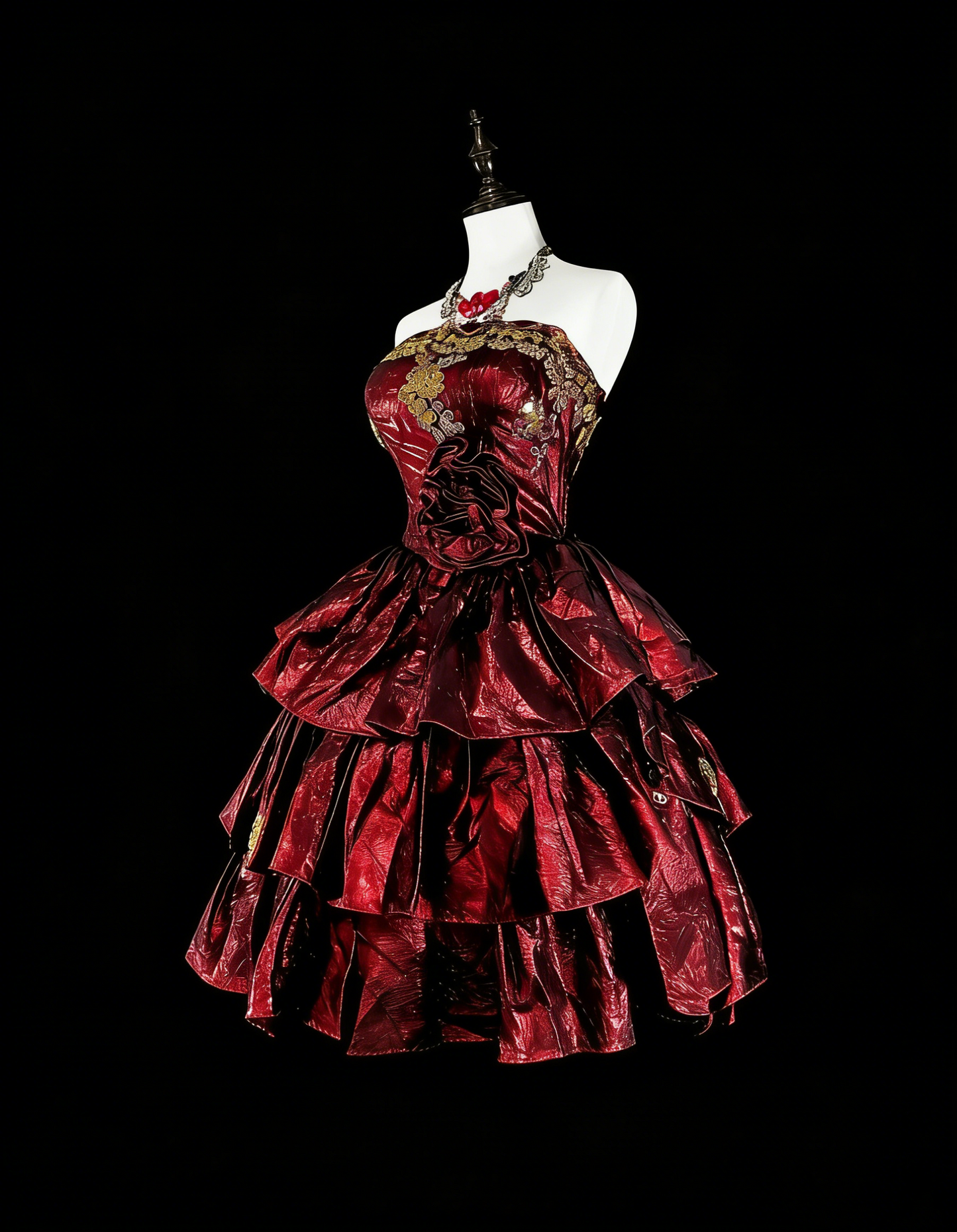 Unique Ball Gown Strapless Burgundy With Gold Appliqued Mini Short Homecoming Dresses Hoco Gowns N3069