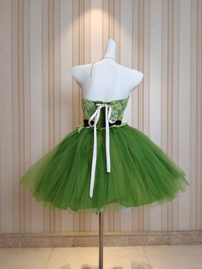 Cute Ball Gown Sweetheart Green Tulle Short Mini Party Dress Cocktail Homecoming Dresses N4210