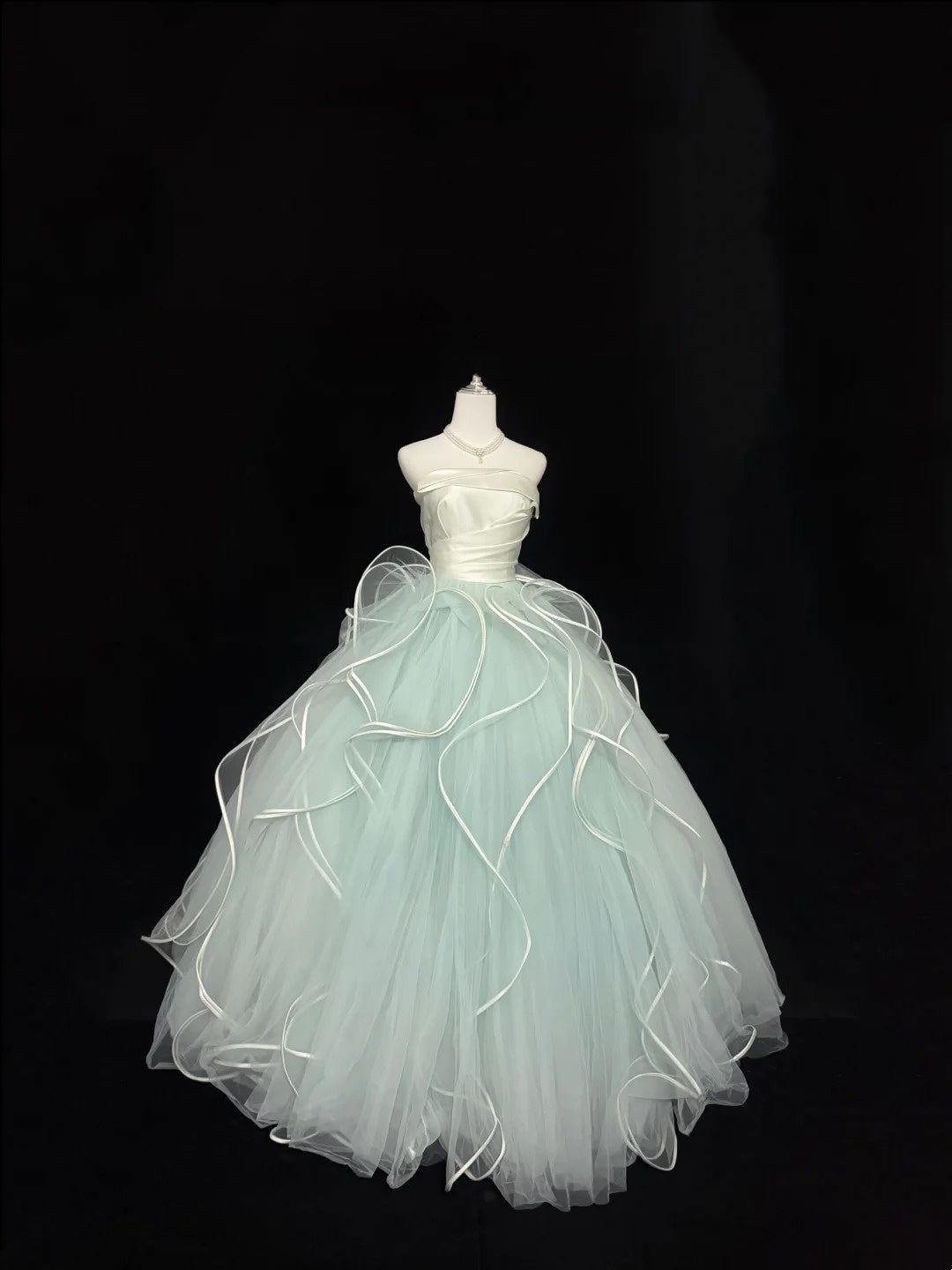 Sweet 16 Dresses Long Ball Gown Sweet Sixteen Long Birthday Dress Strapless Sage Green Formal Gown RC0345