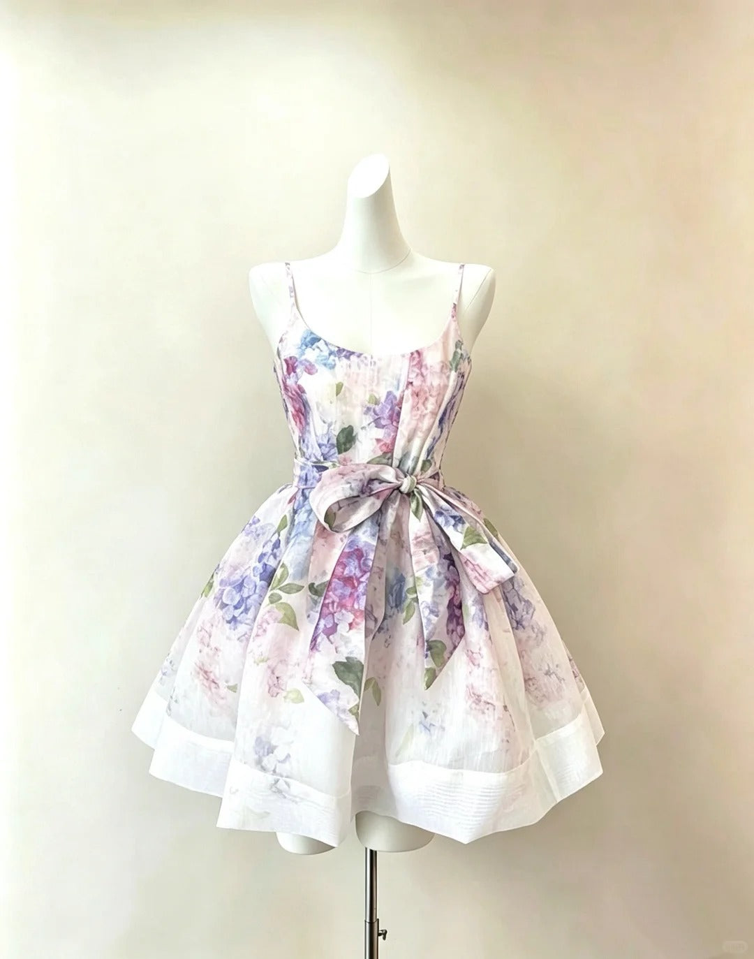 Unique Ball Gown Spaghetti Strap Floral Short Graduation Dresses Inspo Senior Homecoming Outfits RB4914