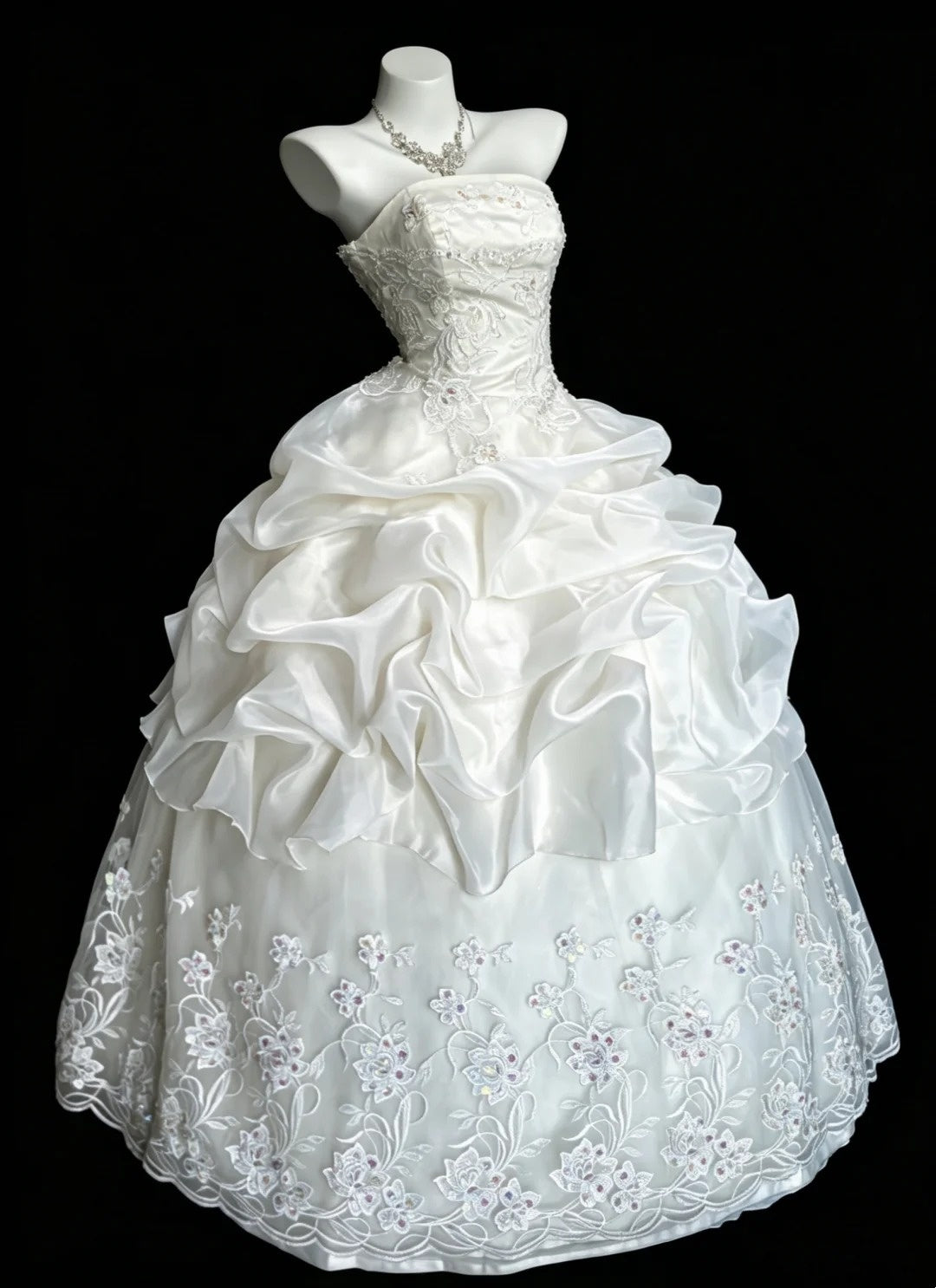 Princess Wedding Dresses Ball Gown Strapless With Beading Summer Long Wedding Dress N4220