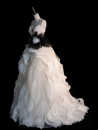 Beautiful Ball Gown Spaghetti Strap White Tulle Long Prom Dresses Inspiration Evening Gowns Formal Dress N1222
