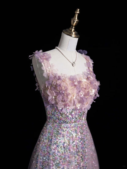 Elegant A line Spaghetti Straps Pink Sequins Long Prom Dresses Formal Party Gowns Vestidos De Dia N766