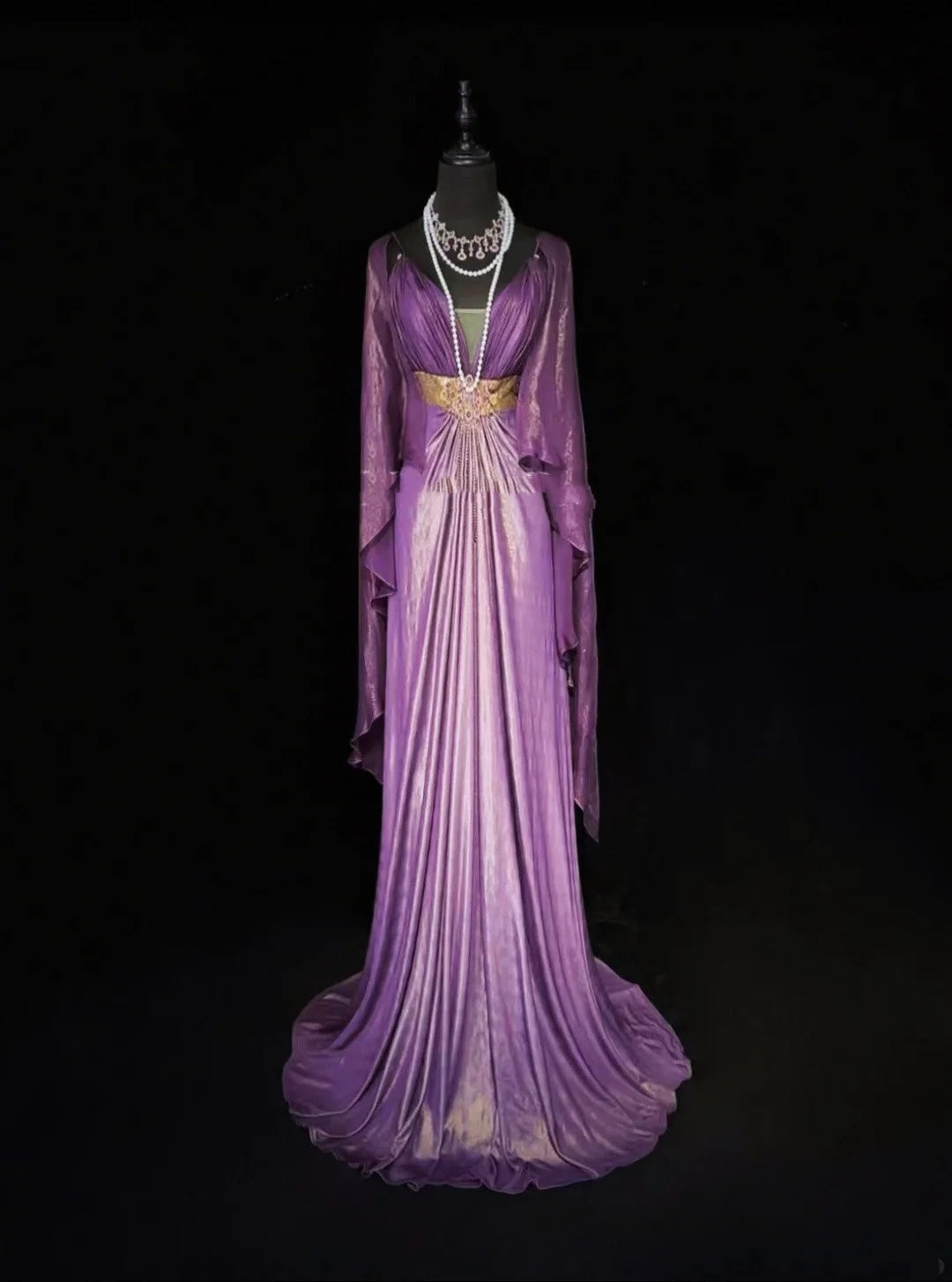 Purple Prom Dress Inspo Mermaid Spaghetti Straps With Cape Birthday Outfits Formal Party Gown RC0105