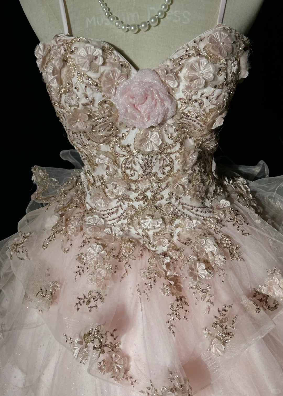 Sweet Ball Gown Spaghetti Strap Tulle With Flowers Sweet 16 Dresses Quinceanera Dress Long 15 Vestidos De Fiesta N4219