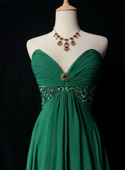 Pretty A line Sweetheart Chiffon Green Short Mini Homecoming Dresses Hoco Gowns N2613