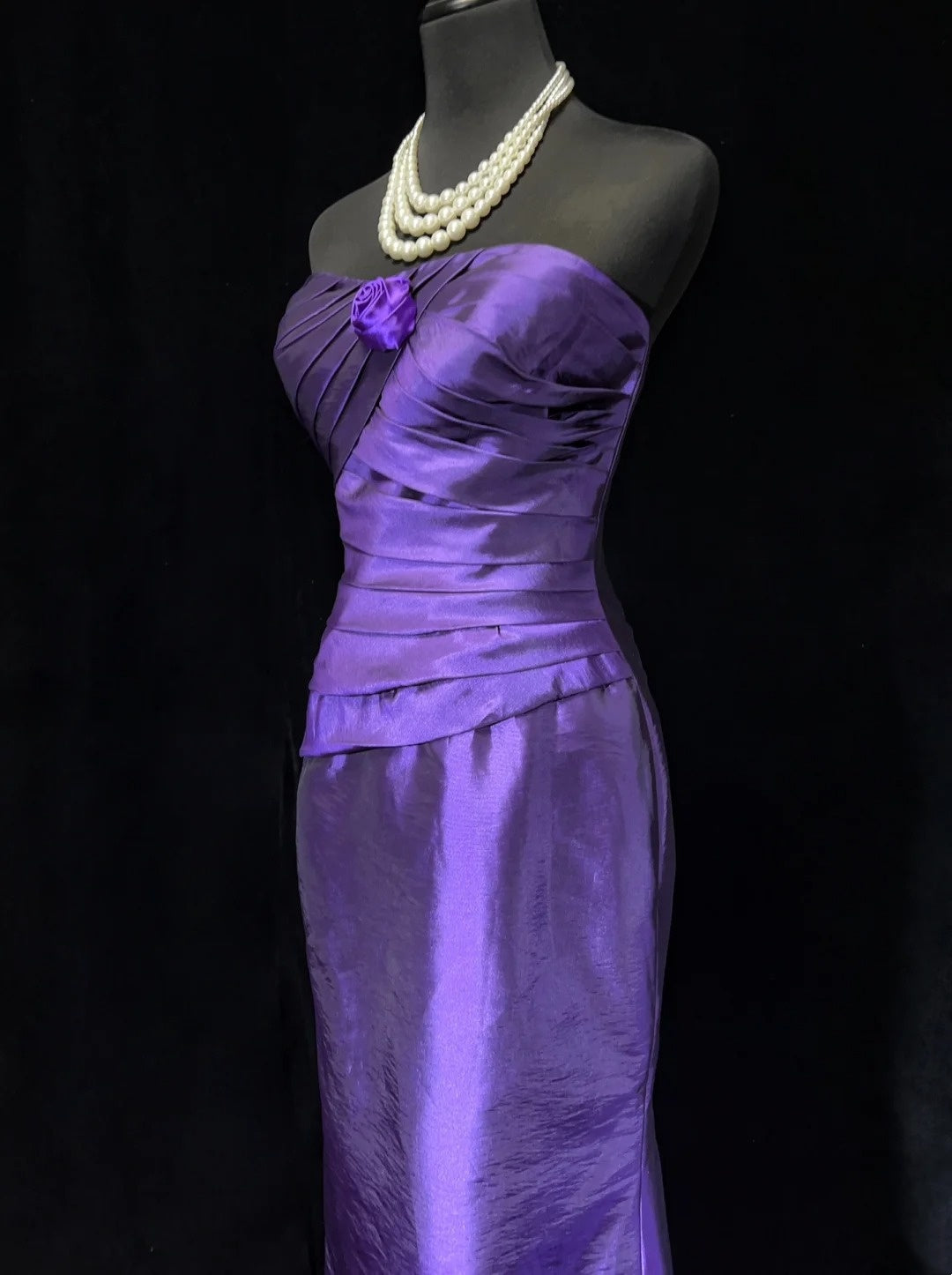 Timeless Prom Dresses Mermaid Sweetheart Grape With Flowers Long Evening Outfits N3295