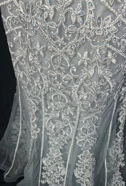 Dreamy 90s Prom Dresses Mermaid Spaghetti Strap Grey With Lace Formal Evening Outfits N3829