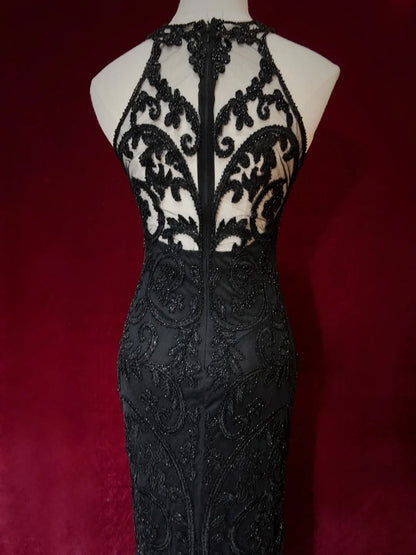 Elegant Prom Dresses Inspo Mermaid Scoop Black Sequined With Beading For Women Formal Dress N3237