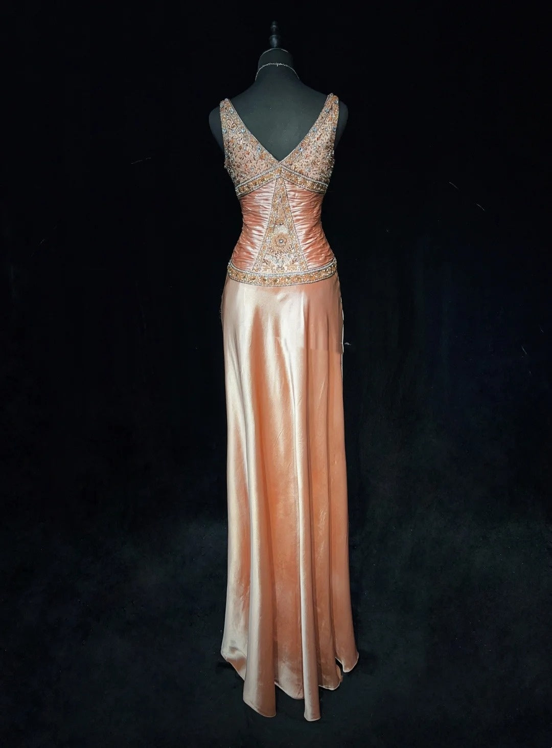 Modest Prom Dresses Inspo Mermaid V Neck Pink Satin With Beading For Women Formal Dress N3244