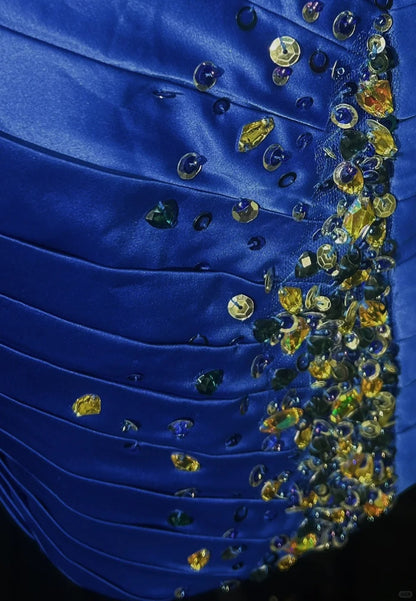 Vintage Hoco Dress Sheath Sweetheart Royal Blue Short Homecoming Party Dress RC0103